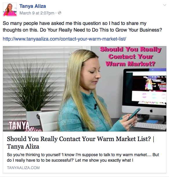 Grow your business facebook boost post example